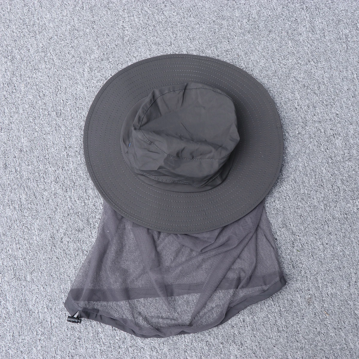 

Bee Mask Outdoor Fishing Hat Head Hidden Net Mesh Head Protection from (Dark Grey)
