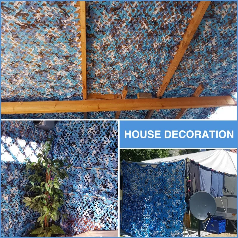 Auto-Zelt-Markise Schattennetz Schwarz Grün Blau Wald-Tarnnetz Jagd-Tarnnetz 2X2M 2X5M 3X3m 3X5M – Detail 12