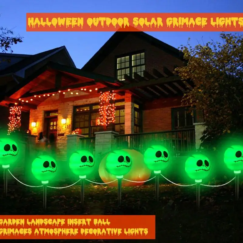 Halloween Loopbrug Verlichting Waterdichte Ghost Pad Verlichting Halloween Solar Staak Verlichting Buiten Halloween Decoraties Halloween