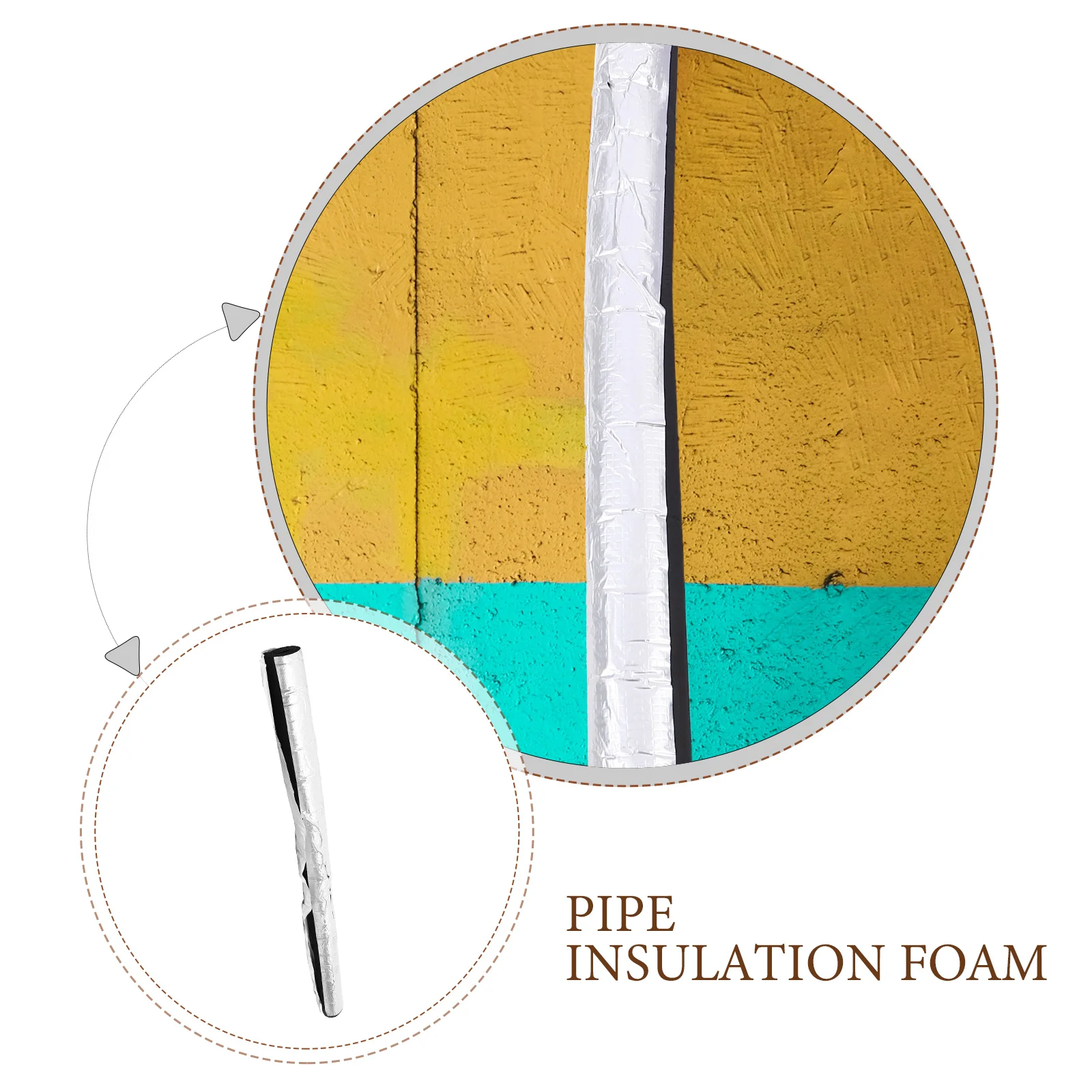 

Изоляционная трубка из пенопласта, внутренний диаметр 16 мм, толщина 20 мм, длина 1 м, клейкая пленка, защищенное от атмосферных воздействий покрытие, наружная изоляция