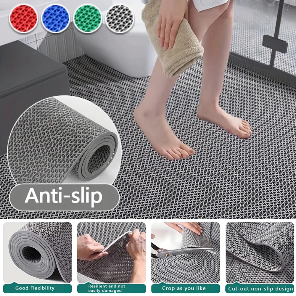 

Non-slip Floor Mats Plastic Pvc Kitchen Bathroom Bathroom Outdoor Pool Waterproof Dirt-resistant Foot Mats Carpet Non-slip Mats