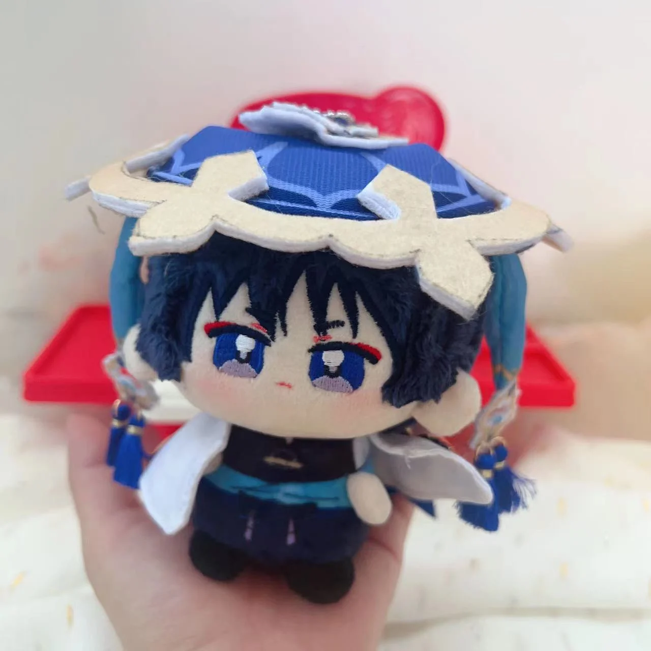 Genshin 10cm Game Impact  Anime Plush Toy Kunikuzushi Scaramouche Wanderer Tartaglia Xiao Kamisato Ayato Plushie Keychain Pendan