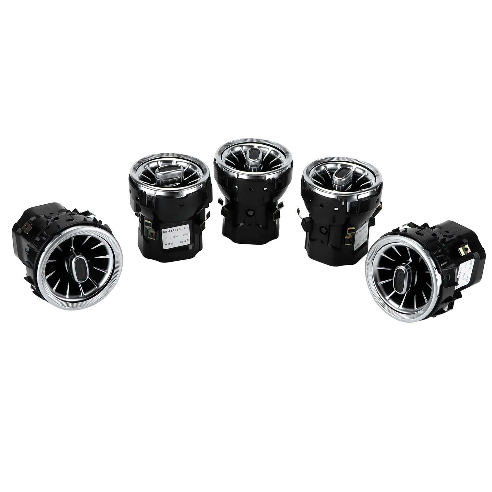 5個入り 3色 フロントLEDタービンエアベントアンビエントライトキット メルセデス・ベンツCクラスGLCクラスW205 X253 2015 2016 2017 2018用交換品