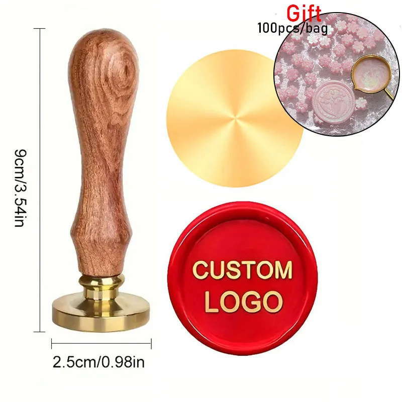 Custom Wedding Wax Seal Stamp and 100pcs Wax Seal Beads Kit, Wedding Couple Initials & Sealing Wax Personalized logo view 5