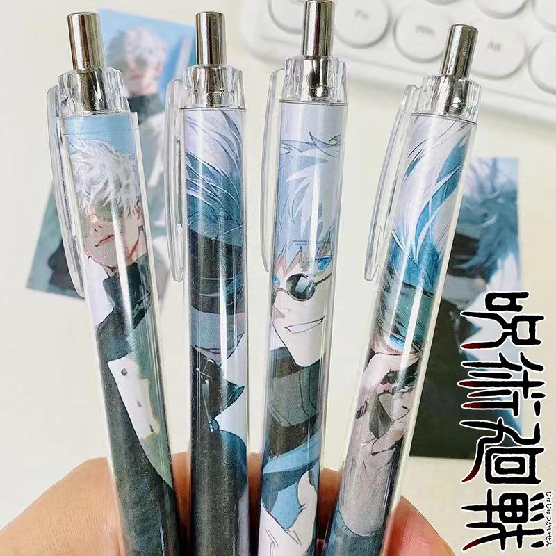 Jujutsu Kaisen Gel Pen Gojo Satoru 0.5mm Black Press Pen Anime Stationery Student School Exam Writing Drawing Cartoon Pens Gifts