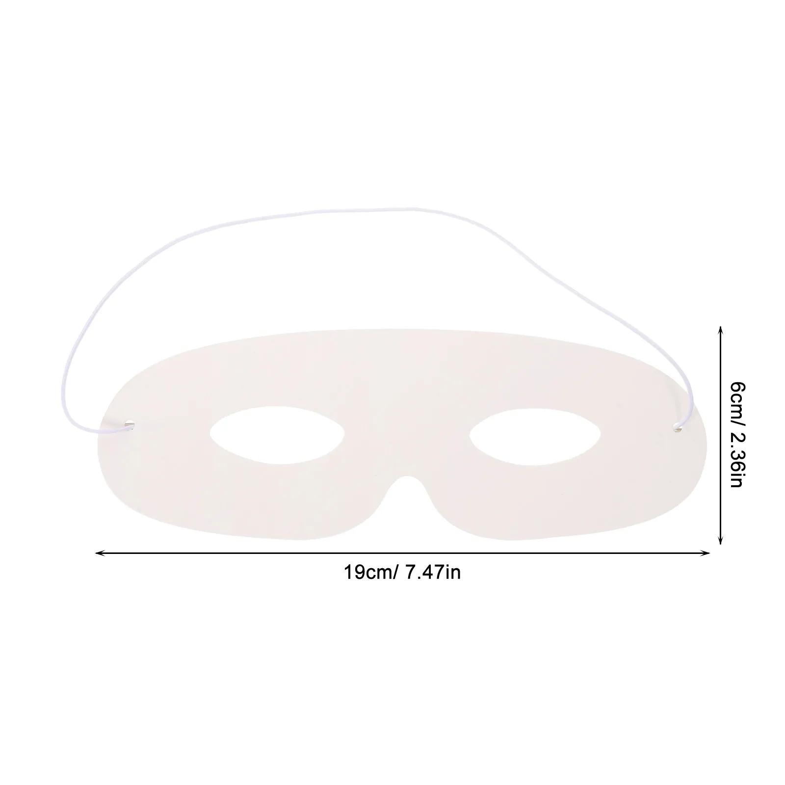 40pcs Children'S Doodle White Craft Masks For Kids Elastic Strap Unpainted Diy Art Project Birthday Party Carnival Activity