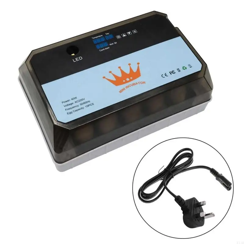 KX4B Incubadora criadero huevos automático Pantalla digital Herramientas incubación pato pollo Aves para cría