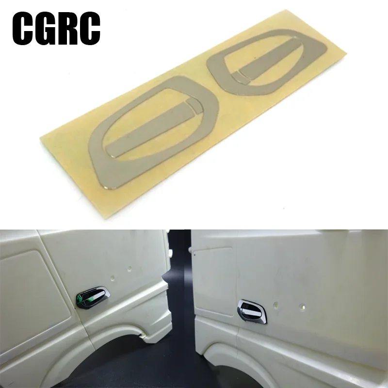 

Simulation Door Handle Model Sticker Decorate for 1/14 Tamiya RC Truck Trailer Tipper Hercules Benz 3363 1851 Car DIY Parts