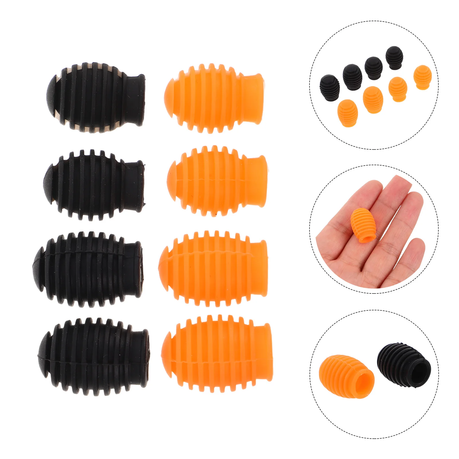 

8 Pcs Drumstick Protector Drumming Mute Accessories Silencing Tips Practice Mutes Silicone Dampening Pads Silica Gel Dampeners