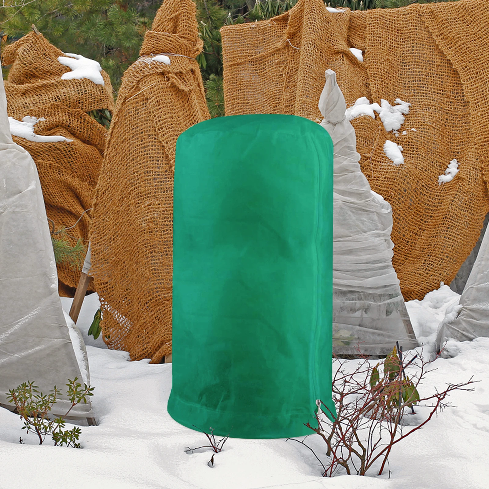 

Non-Woven Plant Cover Winter Frost Proof Snow Resistant Adjustable Drawstring Durable Garden Protection Bag Winter Plant Cover