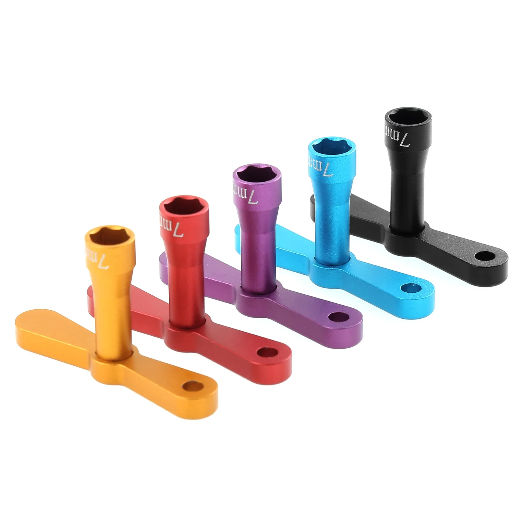 7mm RC Wheel Nut Sleeve Wrench for HSP M4, Anti-Scratch Nylon Tool for Model Car Rim, Secure Installation Tool