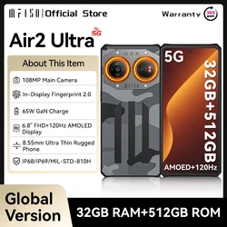 [Estreno mondiale] Telefono robusto IIIF150 Air2 Ultra 5G 6.8''FHD+ 120Hz Schermo AMOLED flessibile 16GB+512GB Fotocamera 108MP Ultra-sottile