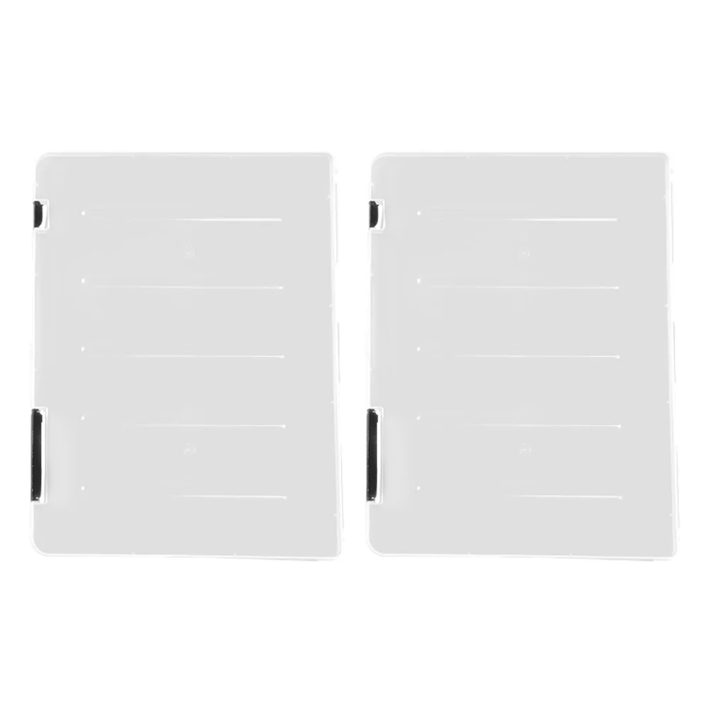 

2pcs Transparent Files Container Papers Classification Boxes Office Document Organizer Lightweight Storage Box For