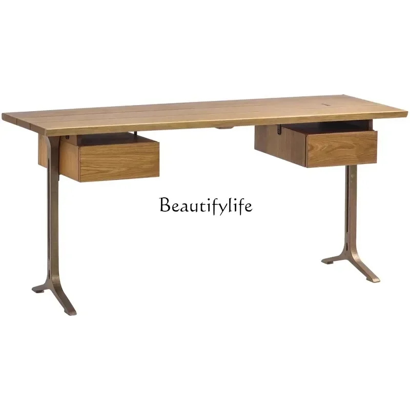 

Nordic Solid Wood Home Computer Desk Modern Drawer Office Writing Desk Student Study Desk