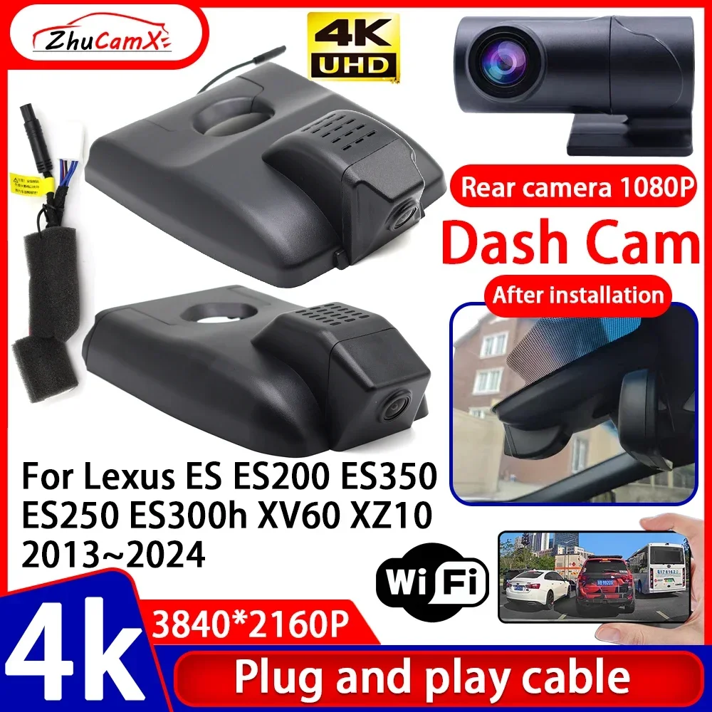 

Видеорегистратор ZhuCamX Night Visio 4K Plug and Play Автомобильный видеорегистратор для Lexus ES ES200 ES350 ES250 ES300h XV60 XZ10 2013~2024