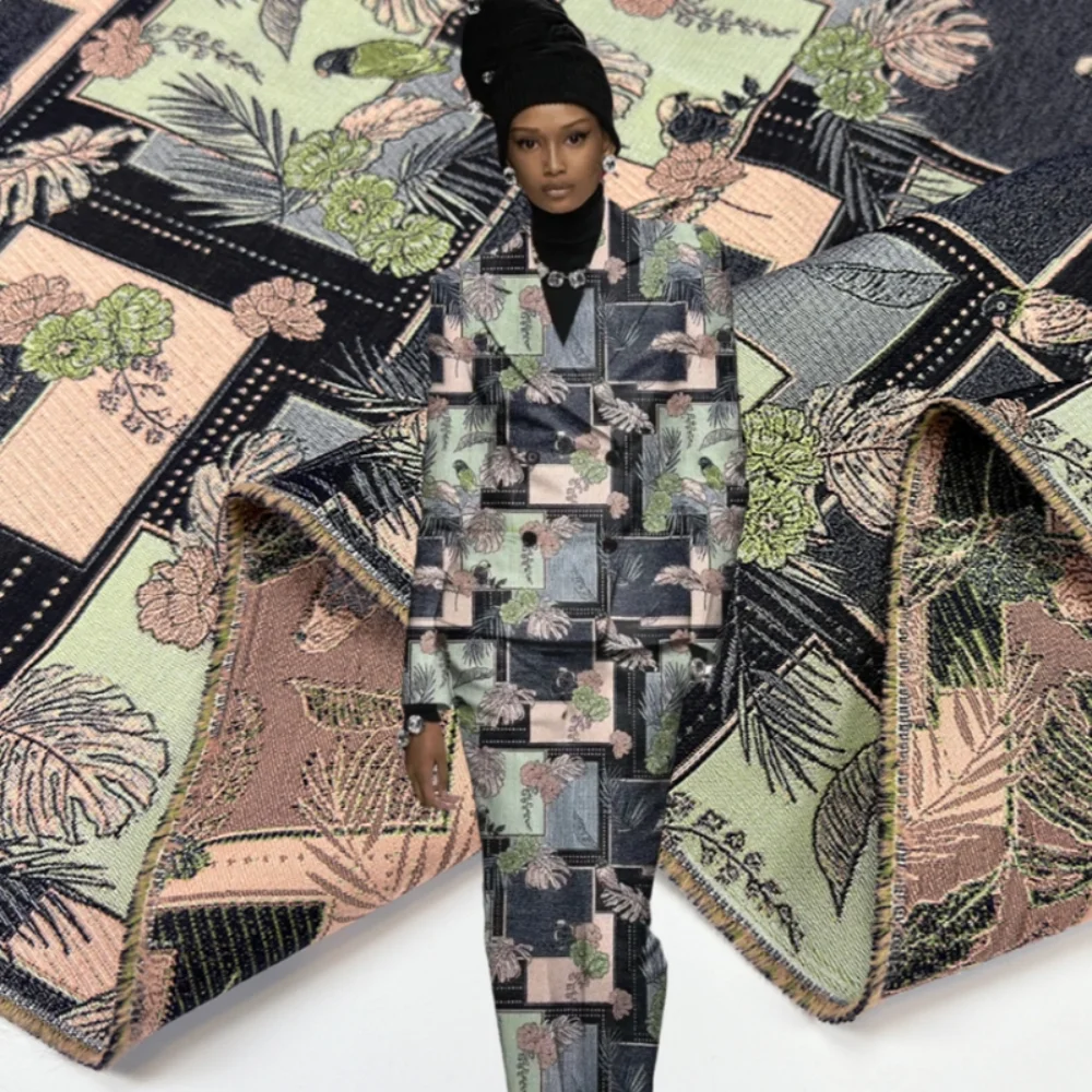 

Парчовая жаккардовая ткань для шитья своими руками, европейско-американская мода, мужской костюм, ветровка, куртка, одежда, ткань, полиэстер