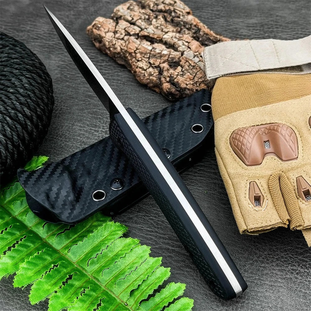 2025 الأكثر مبيعا التكتيكية سكين للفرد 8Cr13Mov شفرة صلابة عالية Blackwashed سكاكين الجيب في الهواء الطلق التخييم سكين صيد