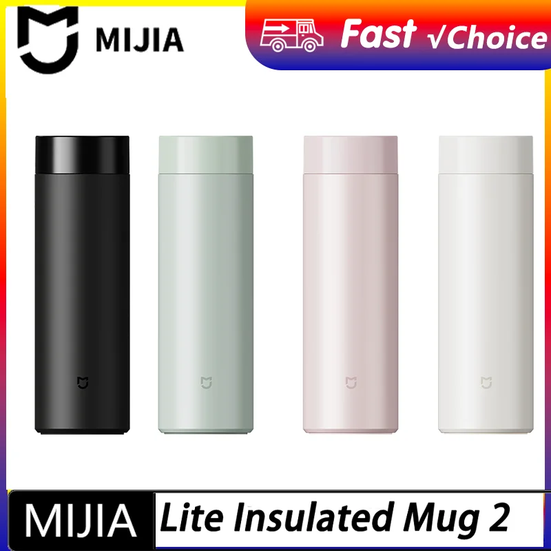 Mijia Light Thermos Cup 2 500ml Vacuum Insulated Bottle 316L Stainless Steel PPSU Tea Infuser Leak‑proof Portable Drinking Cup