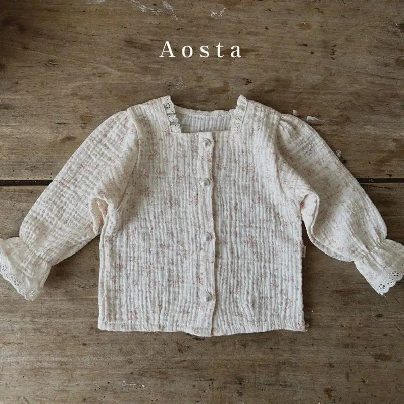 Autumn New Baby Girl Long Sleeve Floral Coat 0-2 Years Infant Toddler Cotton Jacket Princess Square Neck Cardigan Girls Clothes
