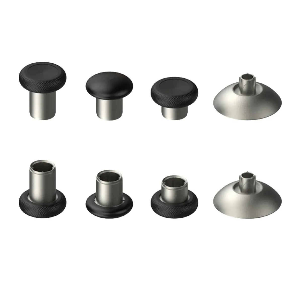 8 PACK Metal Magnetic Thumbsticks Analog Joysticks for PS4/XBOX ONE/Xbox Series X/S Controller Silver