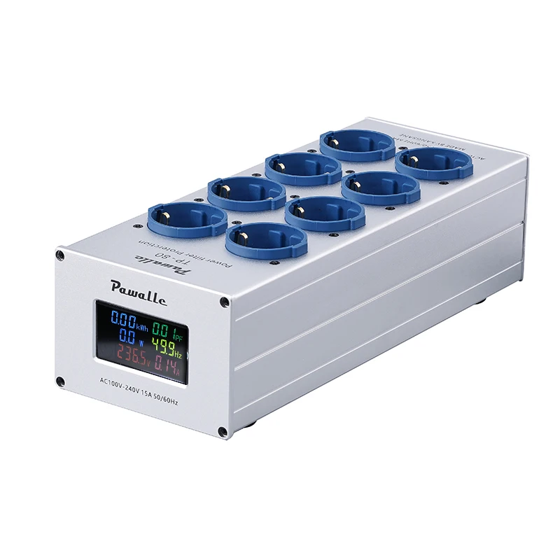 Pawalle tp80 power filter socket EU pure copper gold-plated socket with noise reduction and surge prevention