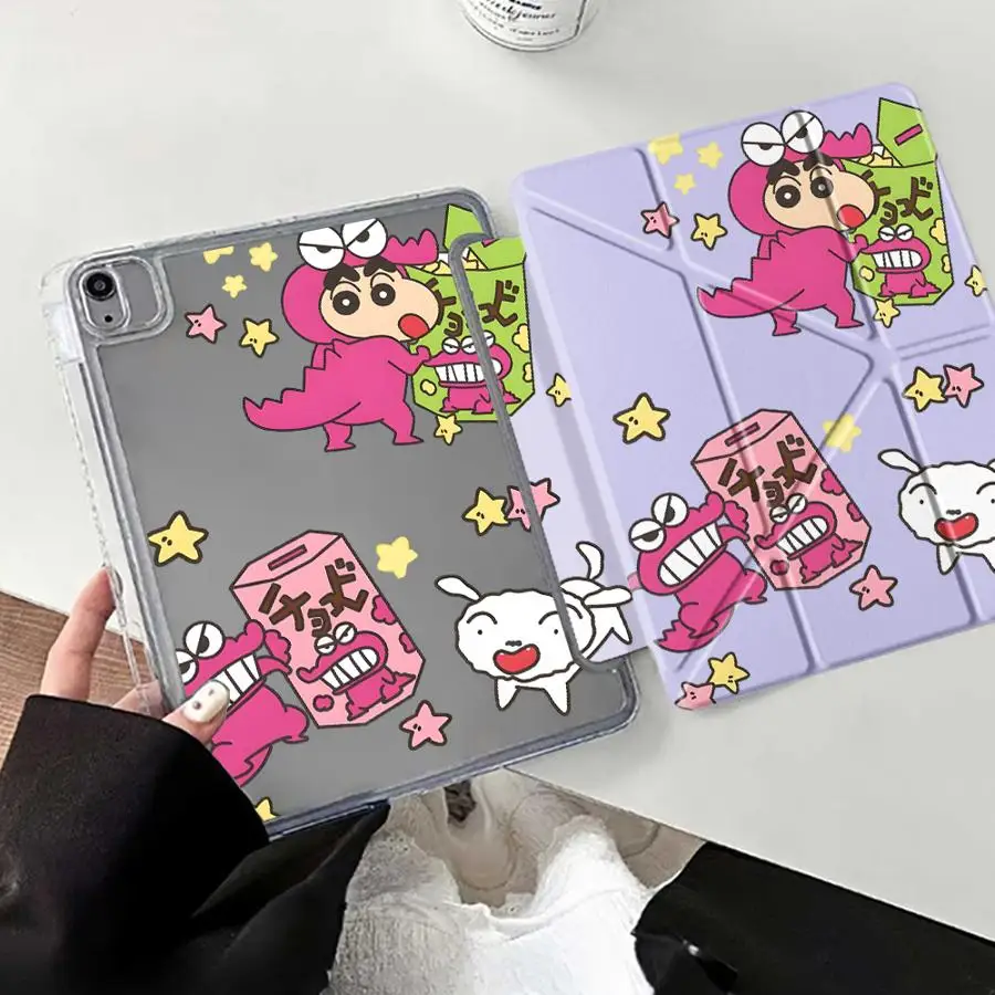 

Чехол для планшета с изображением аниме-персонажа Шин-чана для iPad Pro 11-го, 10-го, 9-го, 8-го, 7-го поколений, 12.9 дюймов, Air 4, 5, M3, M2, 1, 2, M4, 11 дюймов, Pro 2025, Mini 6, 7