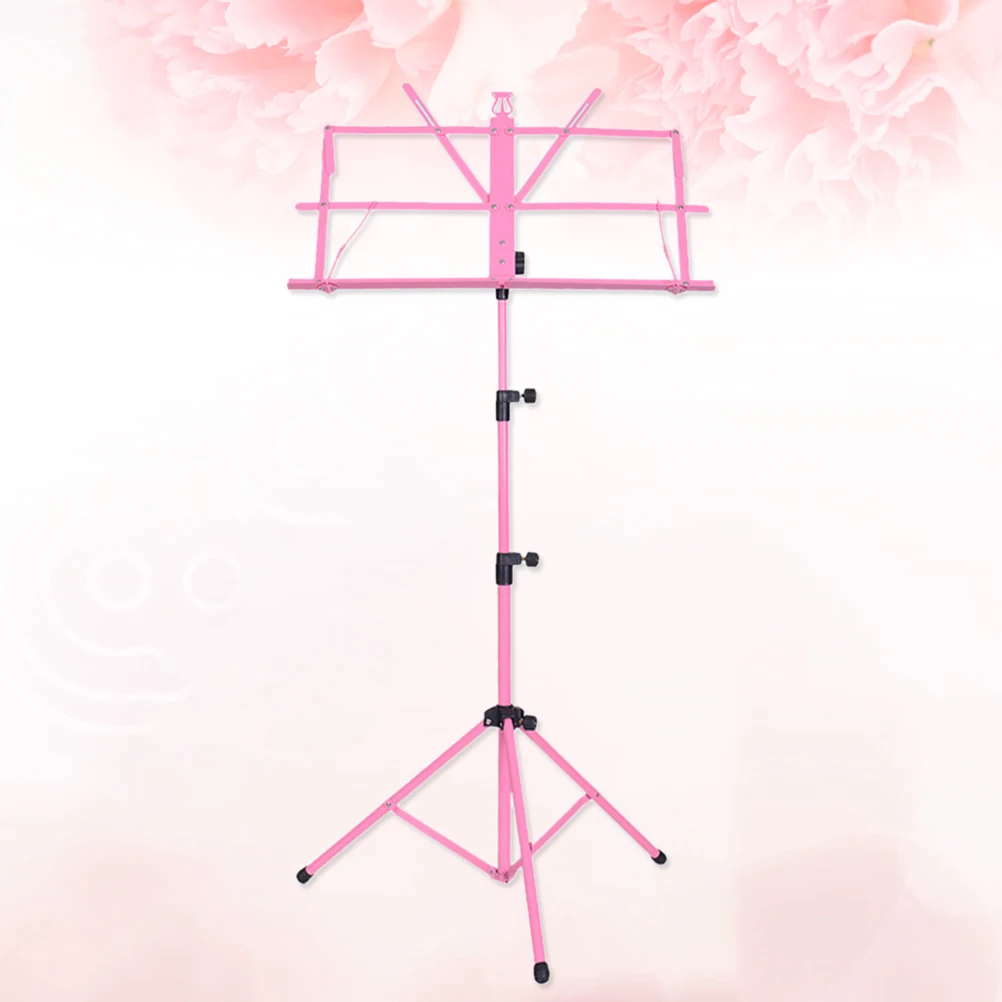 

Adjustable Music Stand Foldable Lightweight Metal Non Guitar Violin Sheet Holder Tripod Compact Height for Instruments