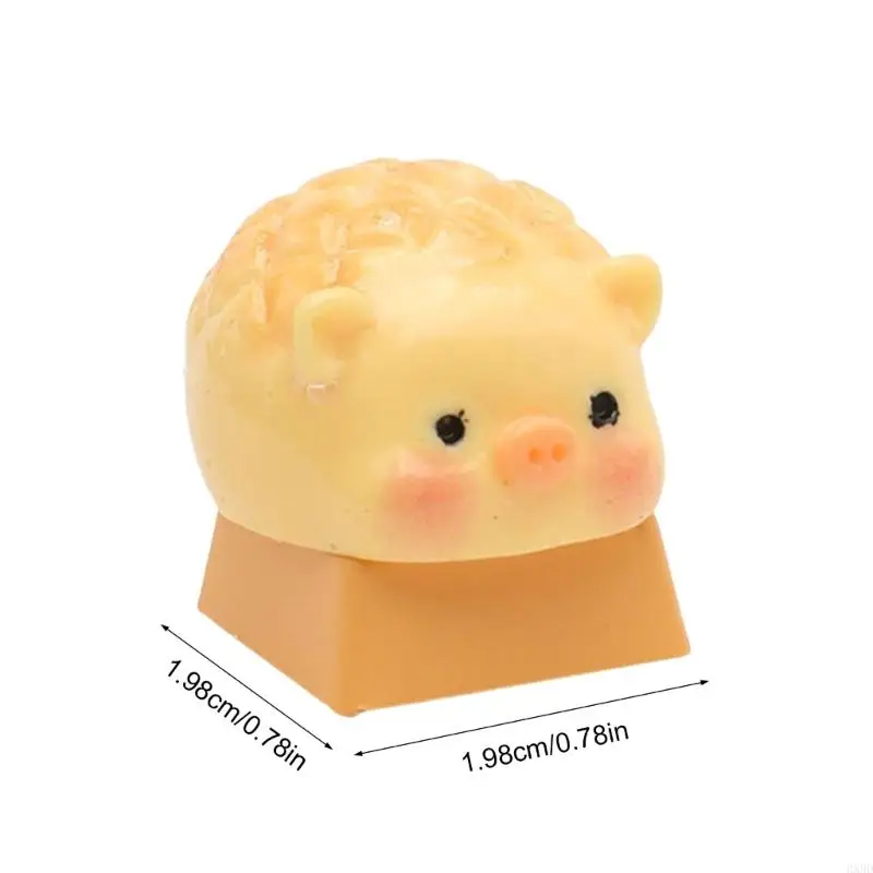 2025 Nuovi Resine fatte a mano KeyCaps 3D Pig Pineapple Buncap per panino per croci Axise Taste meccaniche Custimeds KeyCap