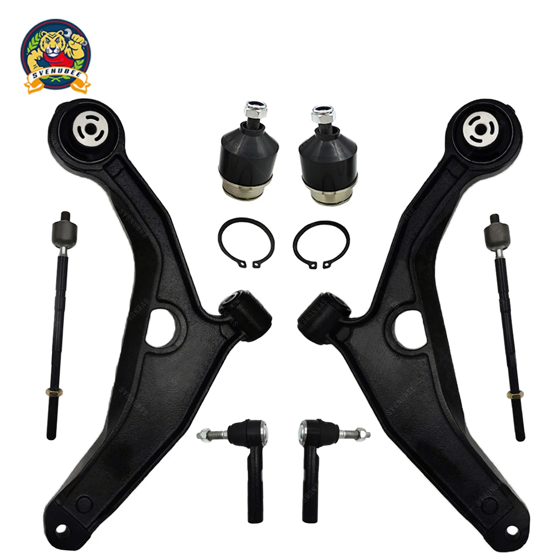 Svenubee 8pcs Front Lower Control Arm Tie Rod End Link Ball Joint For Chrysler Sebring 200 Dodge Journey Avenger 2007 2008-2015