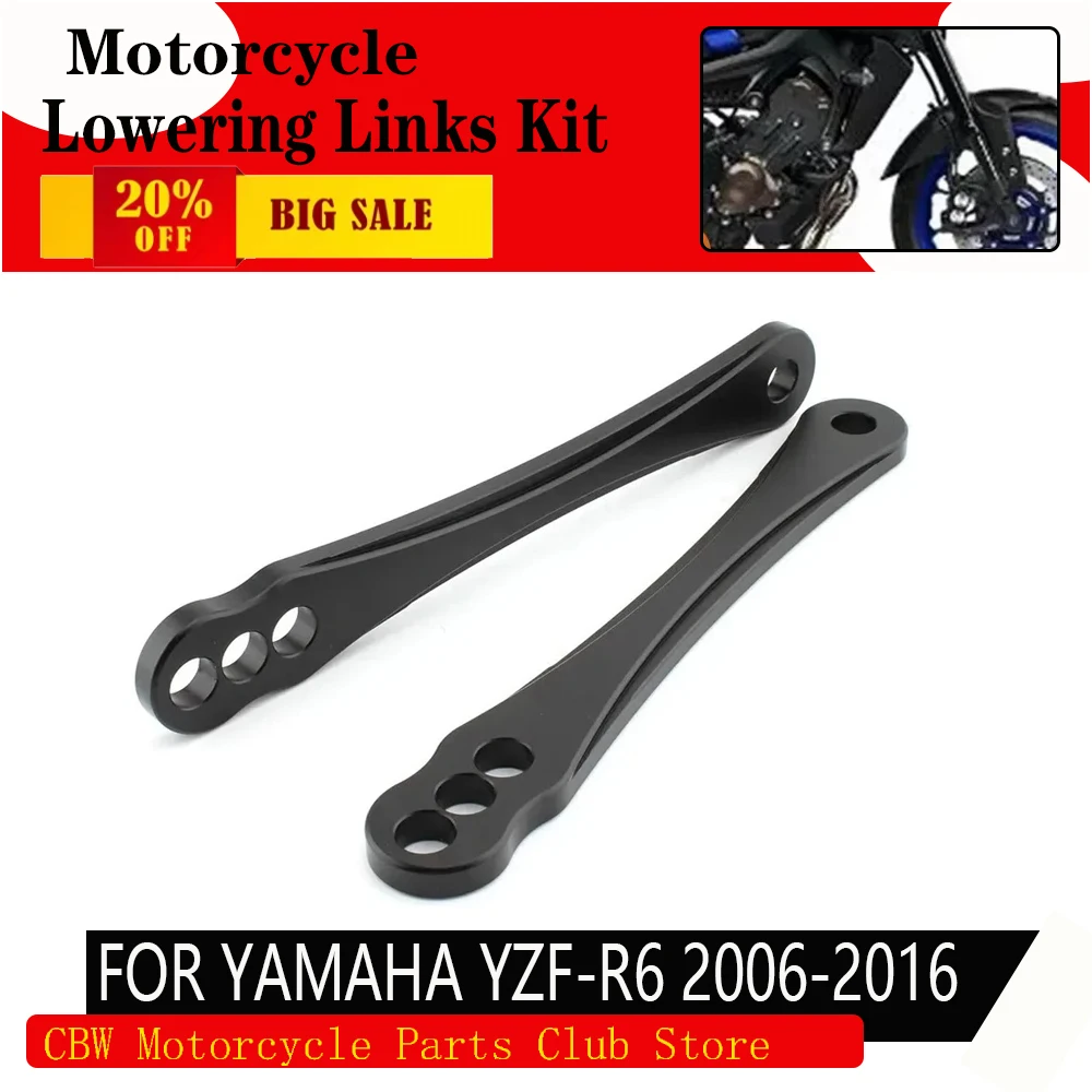 

For Yamaha YZF-R6 YZF R6 2006-2013 2014 2015 2016 YZFR6 Accessories Motorcycle Rear Suspension Lowering Links Kit Drop Links