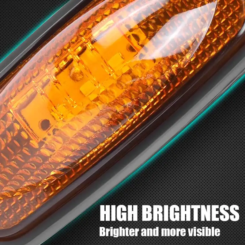 3led Truck Side Marker Light Adhesive Tape Turn Signal Lamp Rear Light Warning Stop Lamp Car Truck Trailer Tractor Lorry 12V 24V