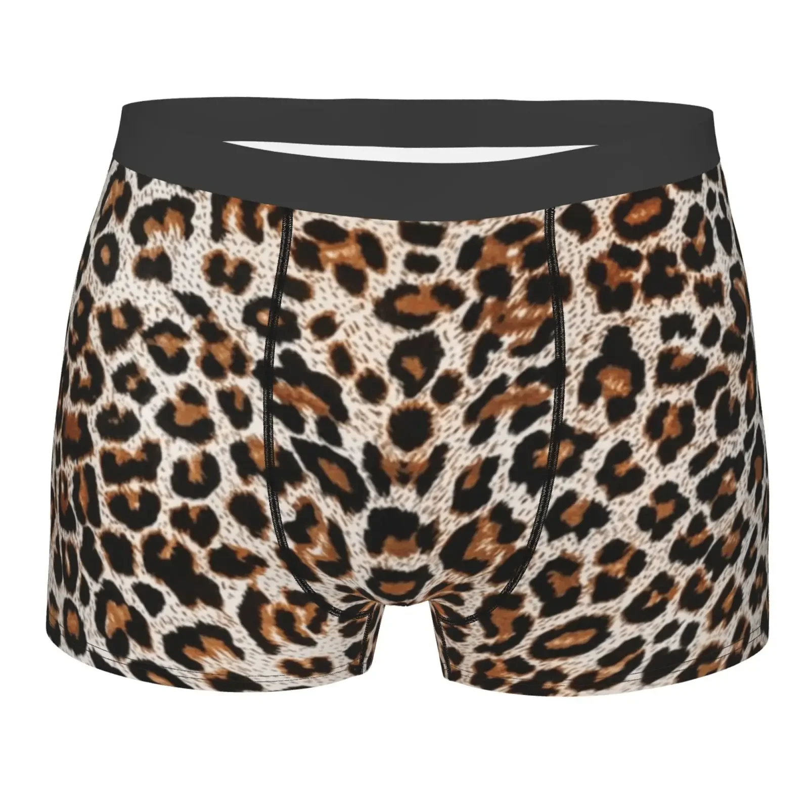 Leopard Print Abstract Wild Animal Pattern Man's Boxer Briefs Breathable Funny Underwear High Quality Print Shorts Gift Idea