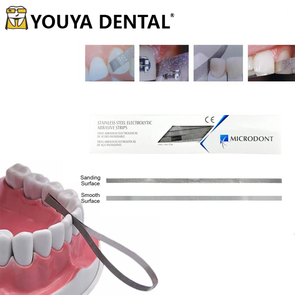 Dental Metal Polishing Stick Strip Diamond Strips Alumina Plated Sanding Surface Single/Double Side Dentist Whitening Materials