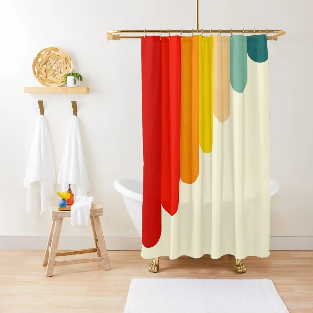 

Retro Vintage Stripes Shower Curtain For Bathroom Shower Bathroom Shower Curtain