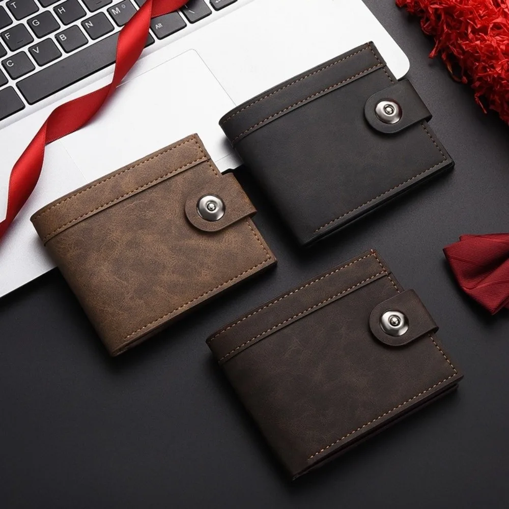 Fashion Ultra Thin PU Leather Wallet Portable Lightweight Credit Card Holder Multi Card Case Men