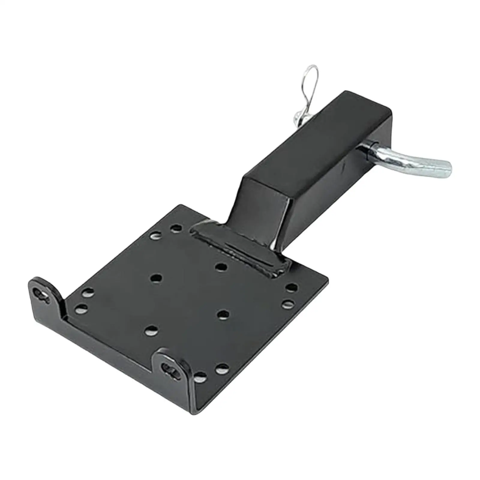 Carbon Steel Trailer Hitch Winch Mounting Plate Adjustable Bracket for Off Road Lawn Garden Equipment Attachment