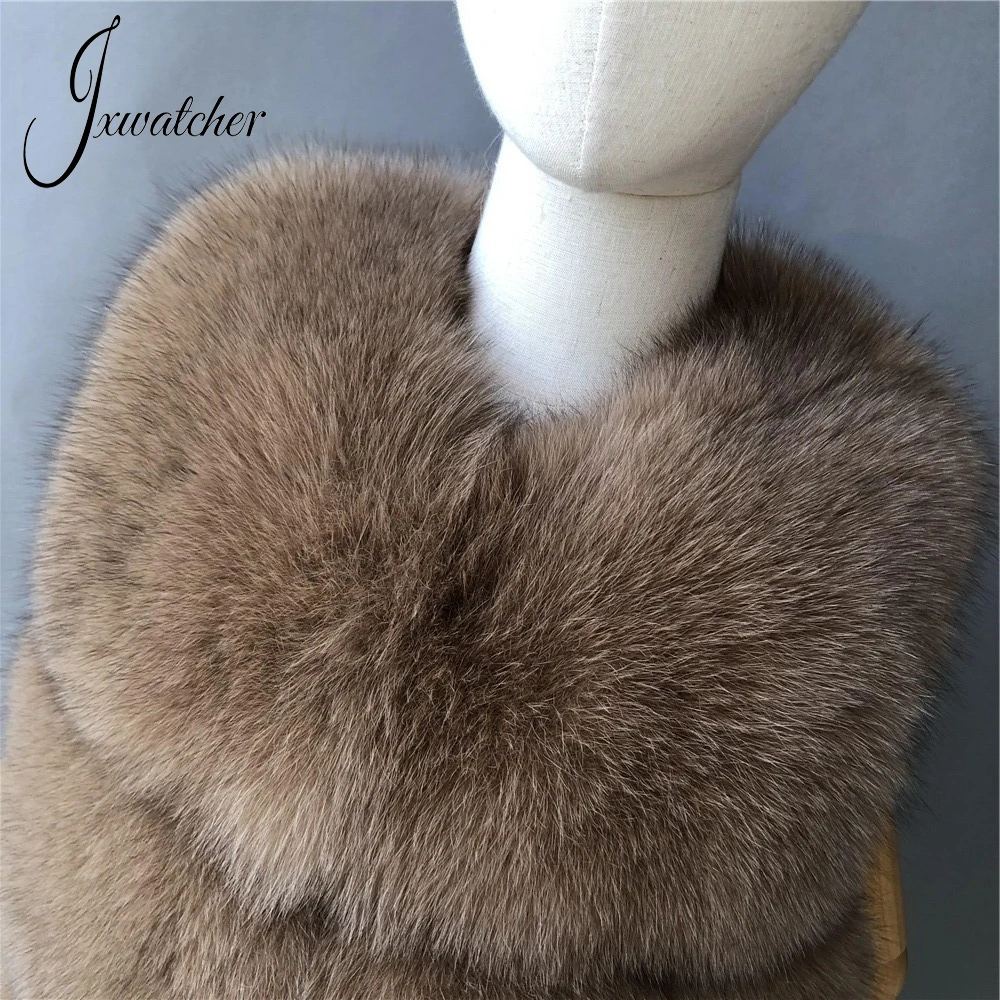 Jxwatcher Kids Real Fox Fur Vest Classic Autumn Winter Fashoin Keep Warm Child Fluffy Fur Sleeveless Coat 2022 New Arrival