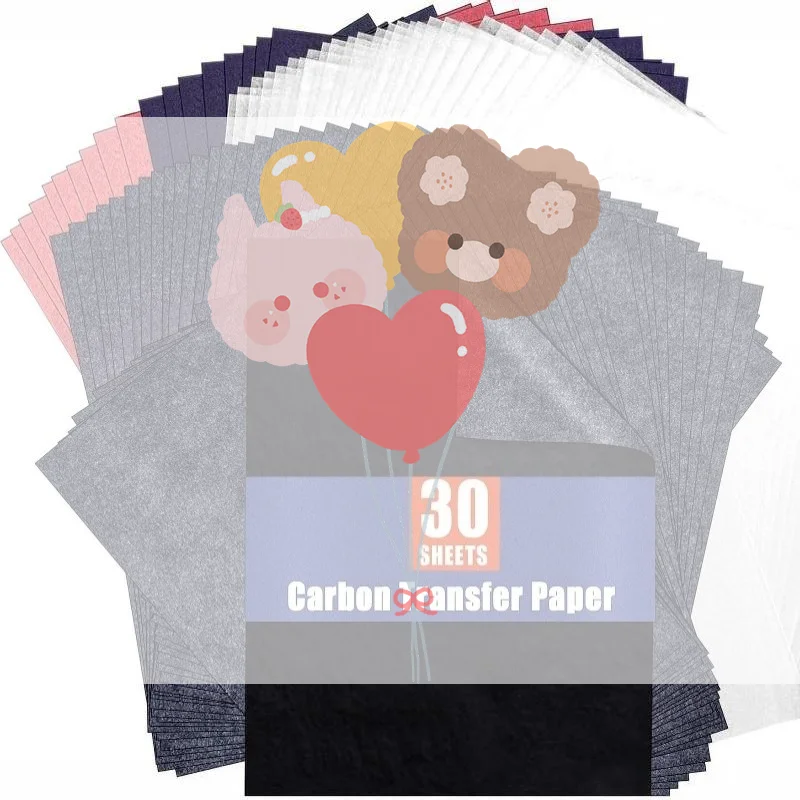 30pcs A4 Transfer Paper Tracing Painting Sheets Copy Paper For Drawing Patterns Sketch Canvas Fabric