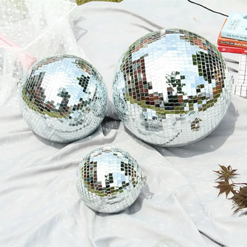 Bola de espejo giratoria de cristal reflectante para discoteca, bola de cristal reflectante de 3CM y 5CM para DJ, luz para fiesta de navidad