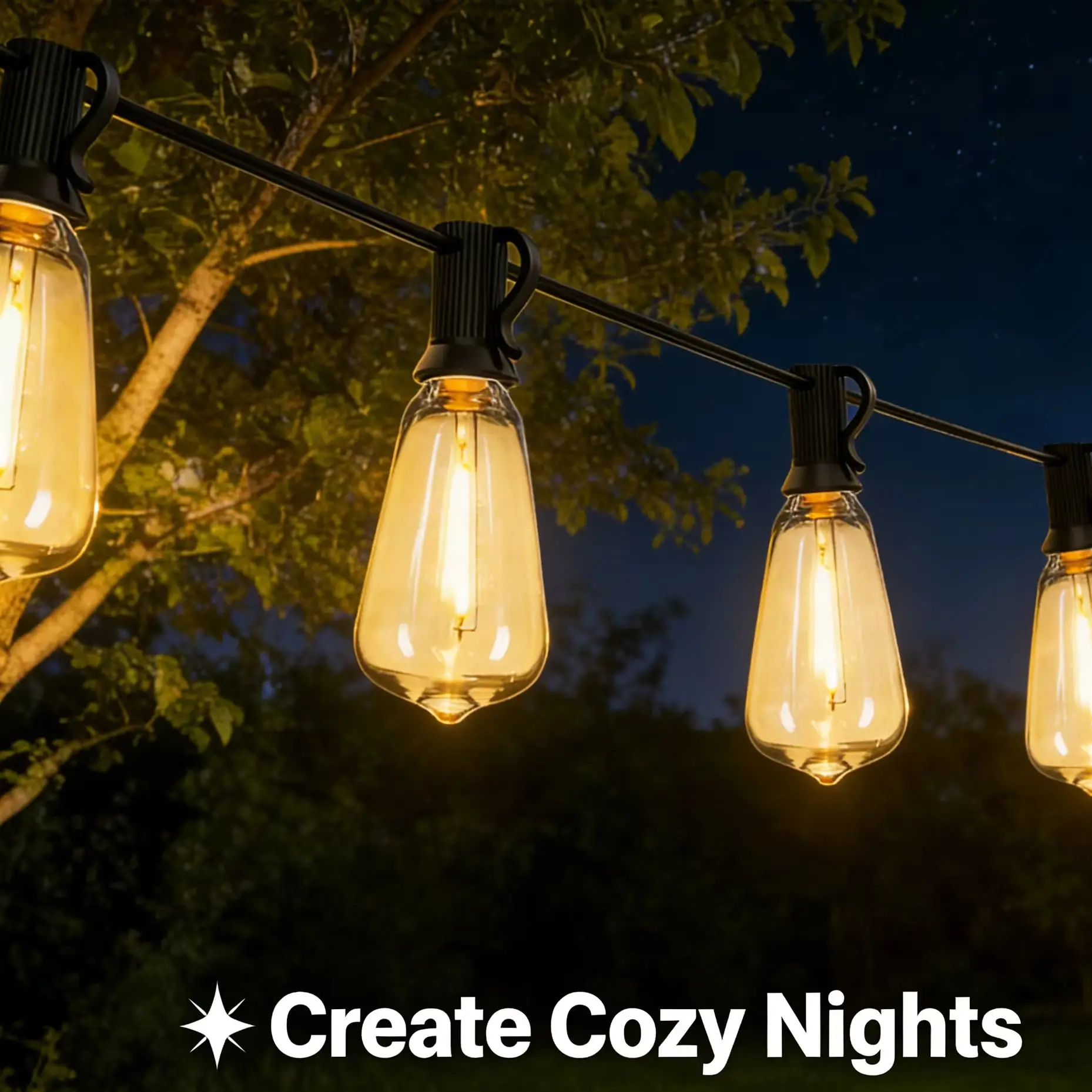 

Гирлянды для улицы, водонепроницаемые, пластиковые светодиодные лампы, с регулируемой яркостью, небьющиеся, патио, садовый декор, сказочный свет, ST38