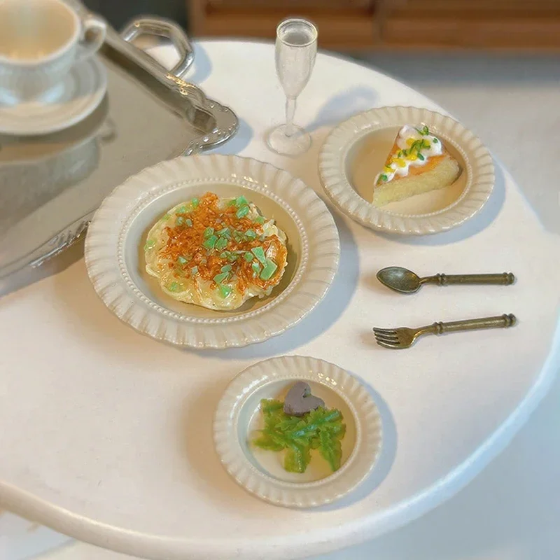 

3 шт. кукольный домик миниатюрная имитация кухонной тарелки модель мебельные аксессуары для декора кукольного дома дети ролевые игры игрушки подарок