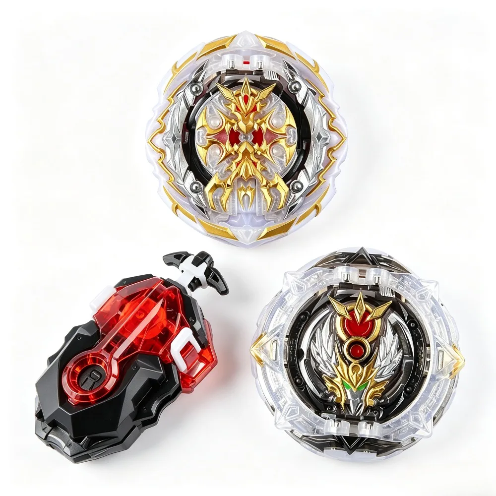 Burst Battle Suit, 2 Metal Gyroscopes+Pull Wire Two-Way Launcher, Children's Rotating Battle Toy Boy Christmas Birthday Gift
