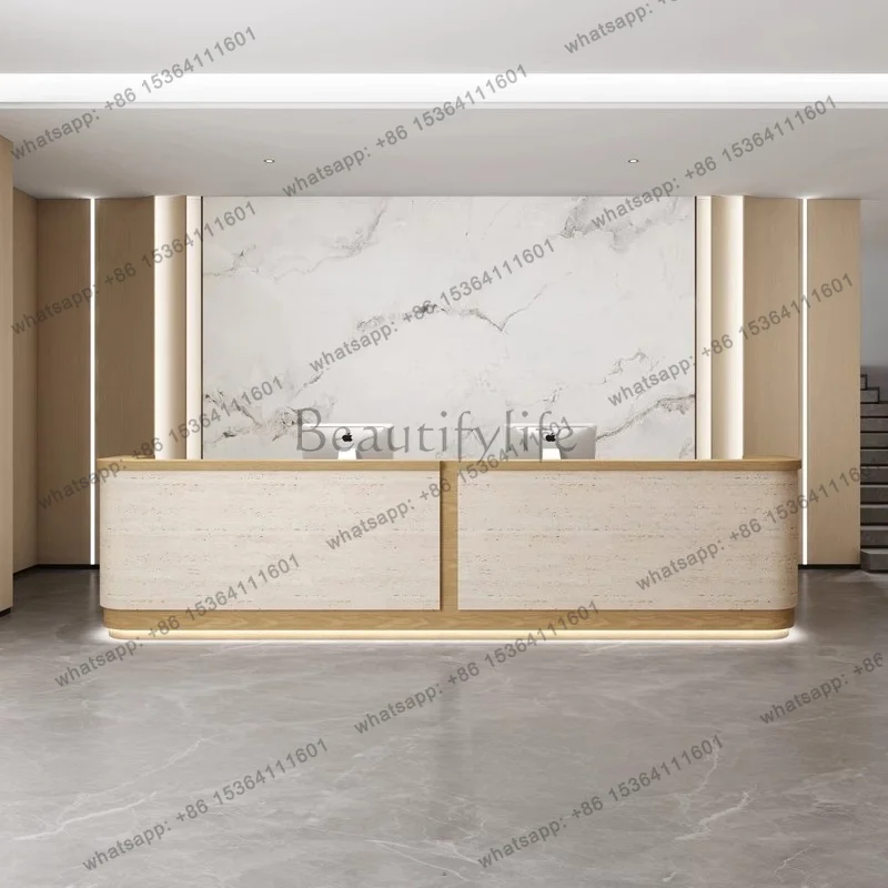 PG Display Welcome Reception Desks Minimalist Stainless Steel Organizers Reception Desks Executive Long Bureau Trendy Furniture