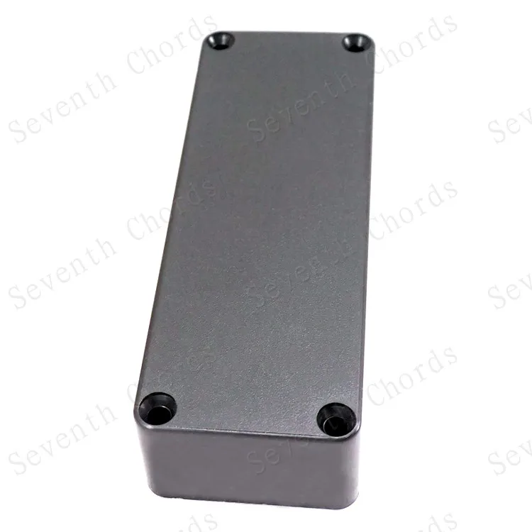 2 Pcs Black Plastic Sealed Closed 5 String 4 Screw Hole Bass Humbucker Pickup Covers Lid Shell Top