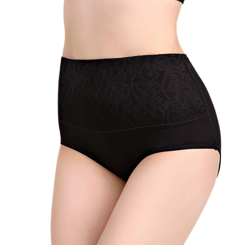 Plus Size Underwear Women\'s Cotton Panties Girl Boxer Briefs Lingeries Shorts Underpant Solid Panty Female High Waist Intimates