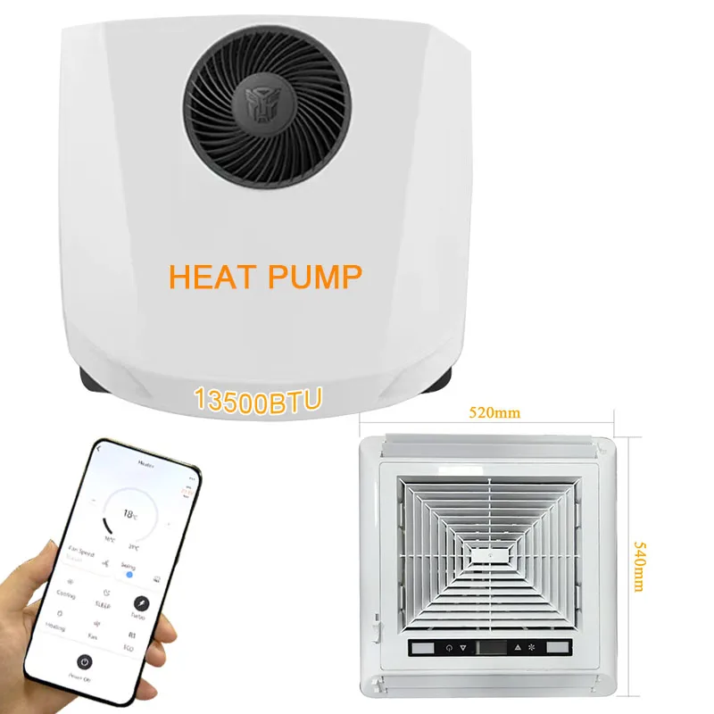 12V RV Air Conditioner Camper AC Unit With Blue Tooth Van Life Heat & Cool Outdoor Camping RV Rooftop Air Conditioner