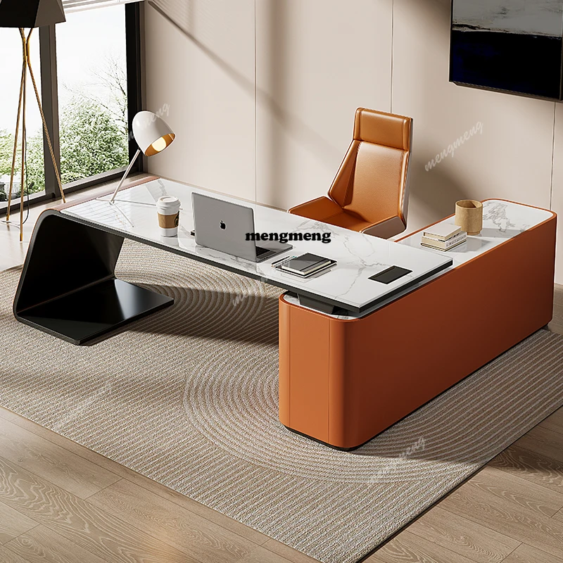 Rotating Shelf Electric Motion Storage Elegant Economic Executive Office Desk Unique Adjustable Computer Space Saving Furniture