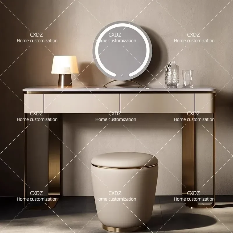Light luxury dressing table, modern simplicity and high-end marble dressing table, small apartment master bedroom dressing