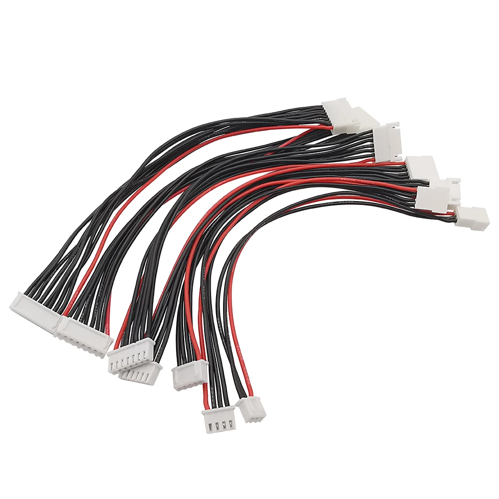 5Pcs JST XH 2.54 2S 3S 4S 5S 6S 7S 8S Male to Female LiPo Balance Cable Connector Extension Cord 200mm 22AWG Silicone Wire