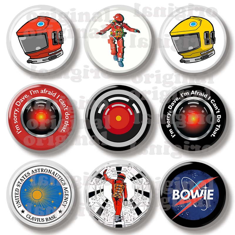 44MM HAL 9000 Sorry Dave Space Odyssey Pin Soft Button Pin Jewelry Creative Badge Cartoon Brooch Lapel Pin Bag Hat Decoration